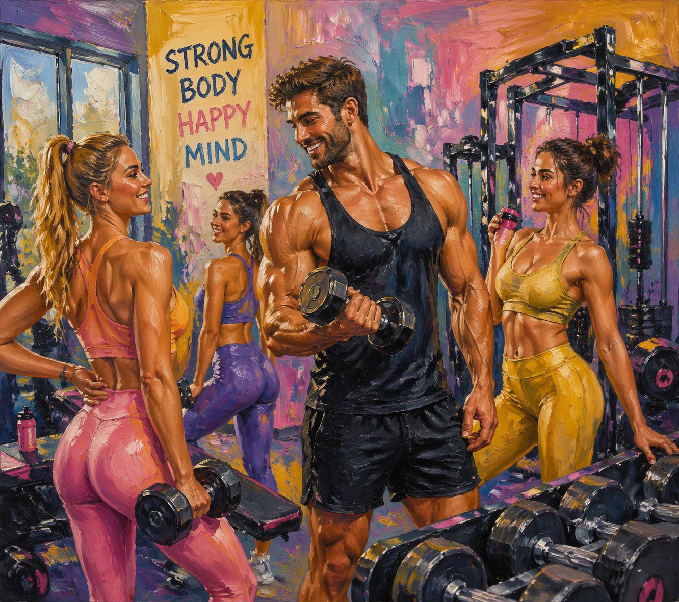 Colorful gym community